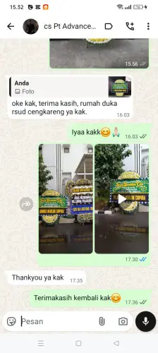 Testimonial Papan Bunga Pernikahan bitung