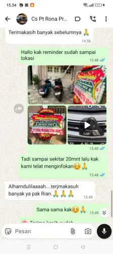 Testimonial Papan Bunga bitung